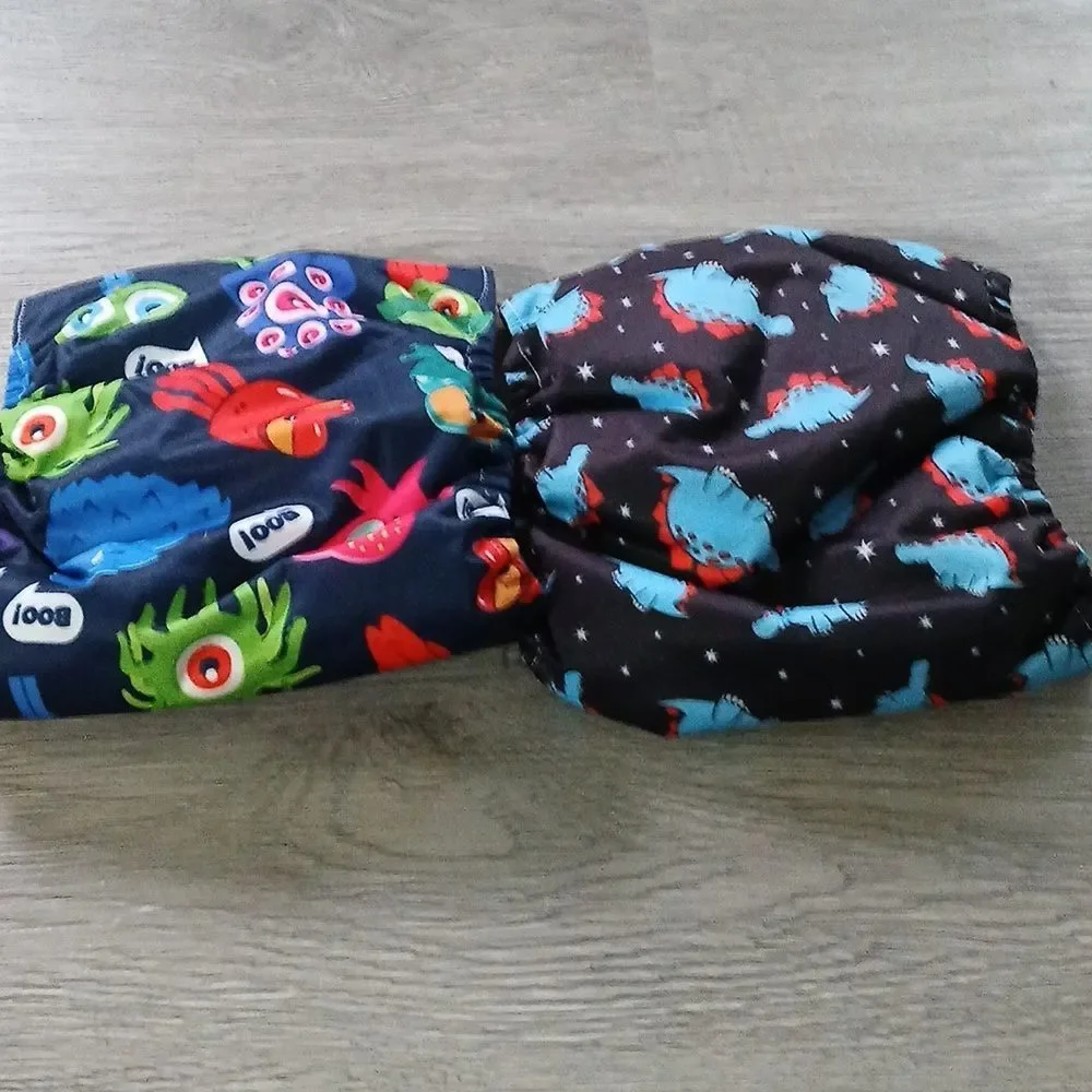 CuteBone Set of 2 Male Dog Diapers Belly Bands Sz M Waist 14